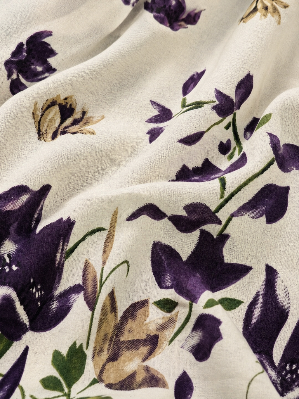 Cream Floral Print Co-ord Set Ivory Violet Bloom Co-ord Set | Miss Kapachi