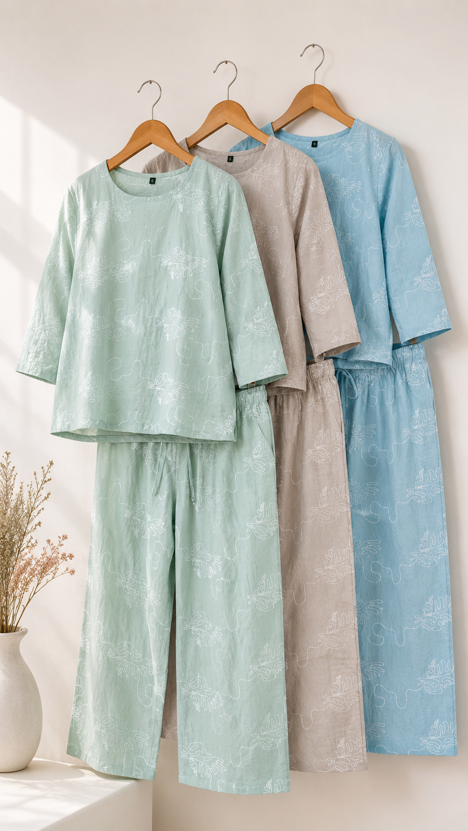 Textured Co-ord Set Mint Leaf Whisper Co-ord Set | Miss Kapachi