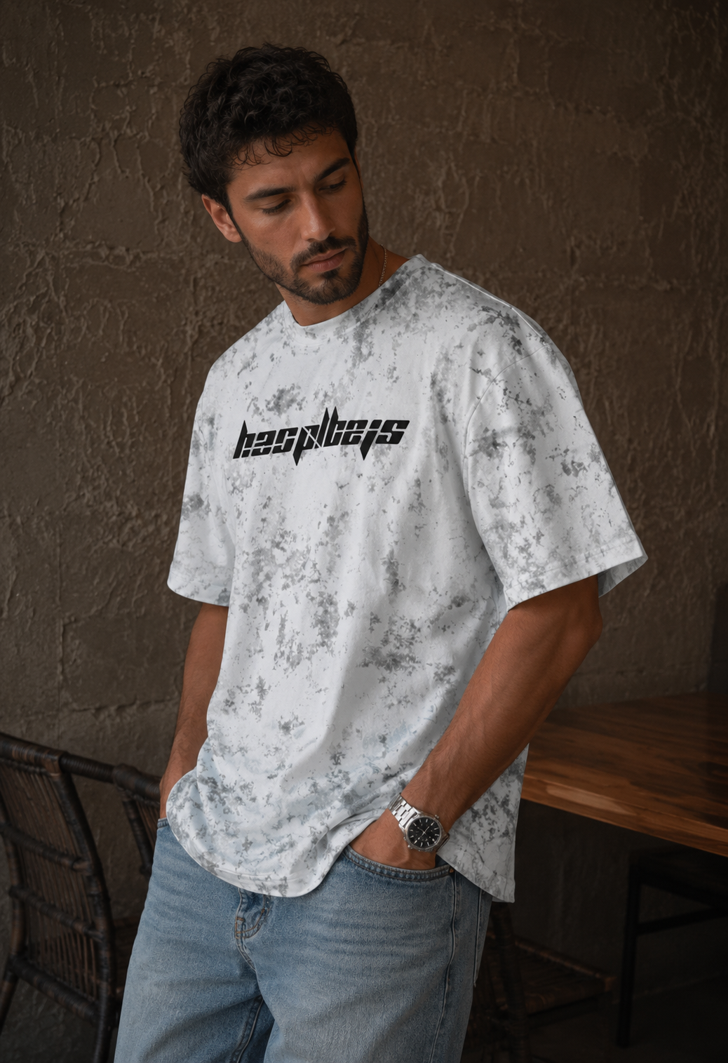Men's Tie-Dye Graphic Print T-Shirt - Premium Cotton Casual Wear | Lemon8