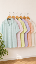 Women's Floral Lace Button-Down Short Sleeve Shirt | Zero+1 | Plus Size (3XL–4XL)
