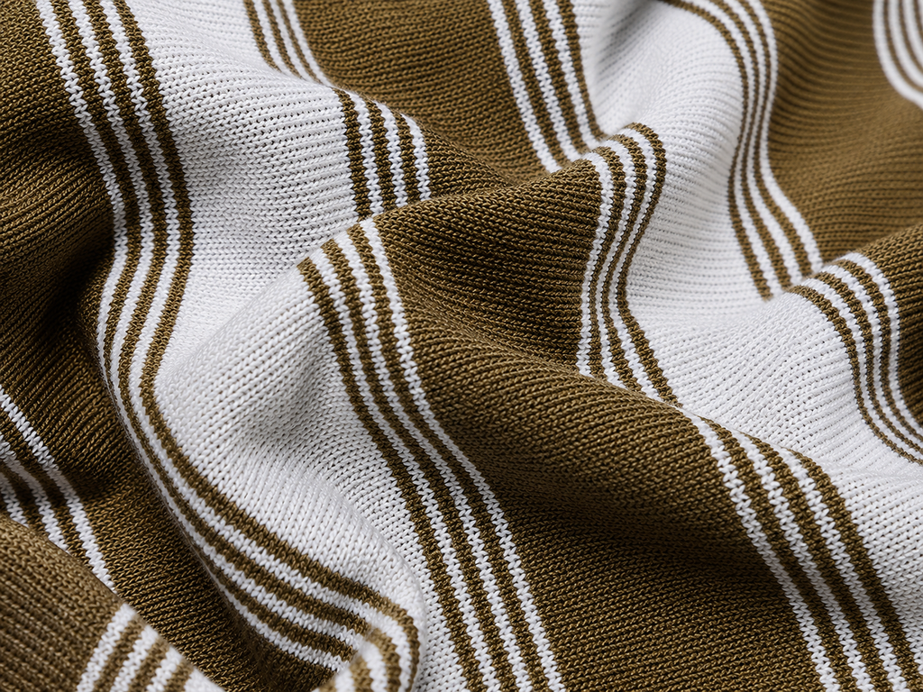 Men's Vertical Stripe Polo T-Shirt | Imported Knit Fabric | Lemon 8