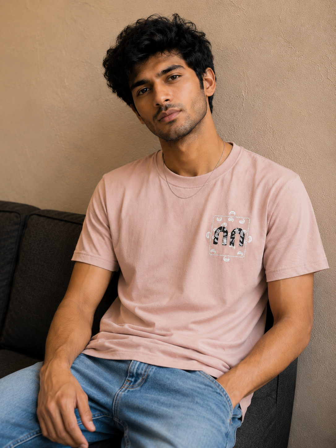 Men's Graphic Print Round Neck T-Shirt | Imported Loopnet | Lemon8