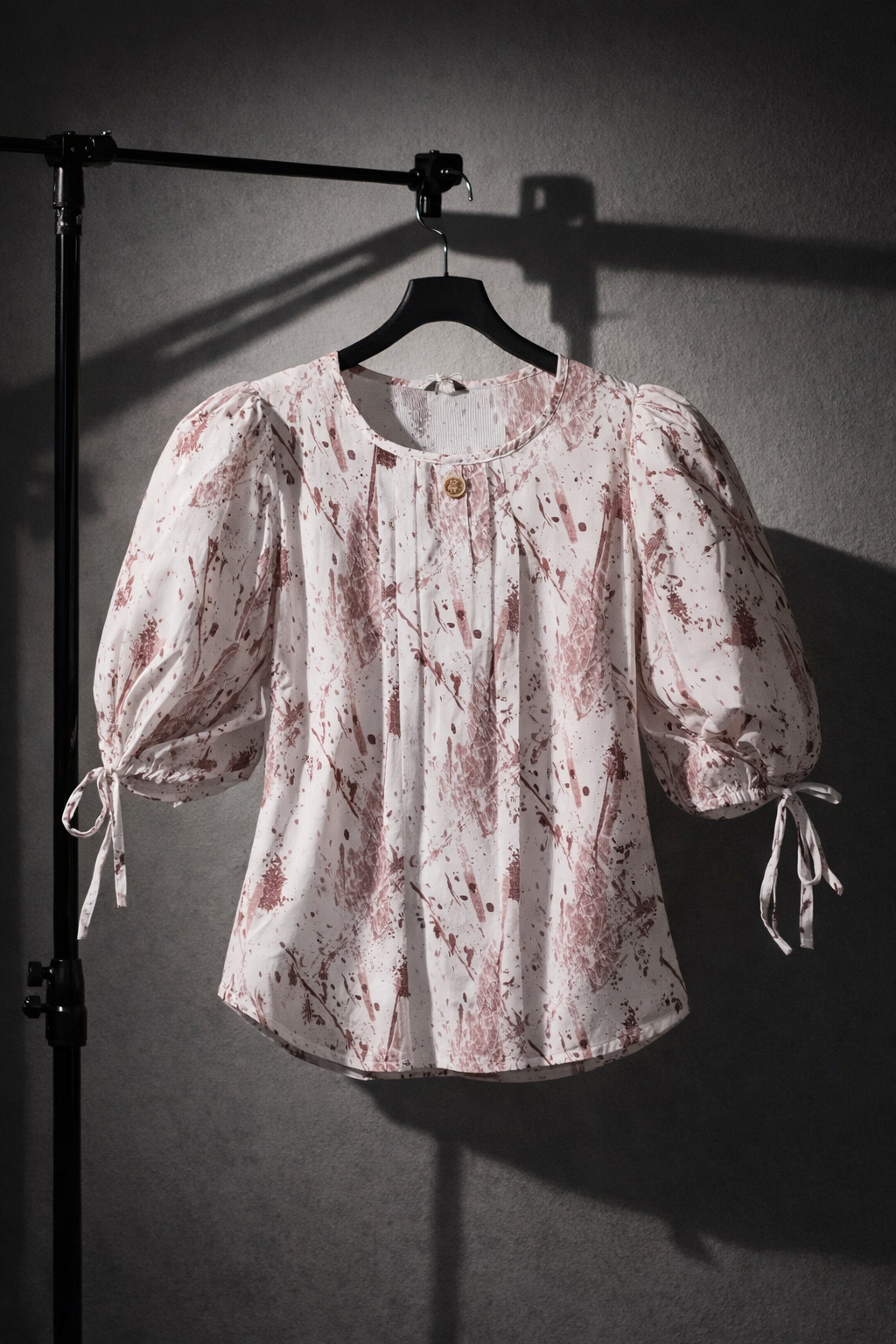 Women's Floral Print Cotton Puff Sleeve Top | Tie-Cuff Casual Top| Miss Kapachi