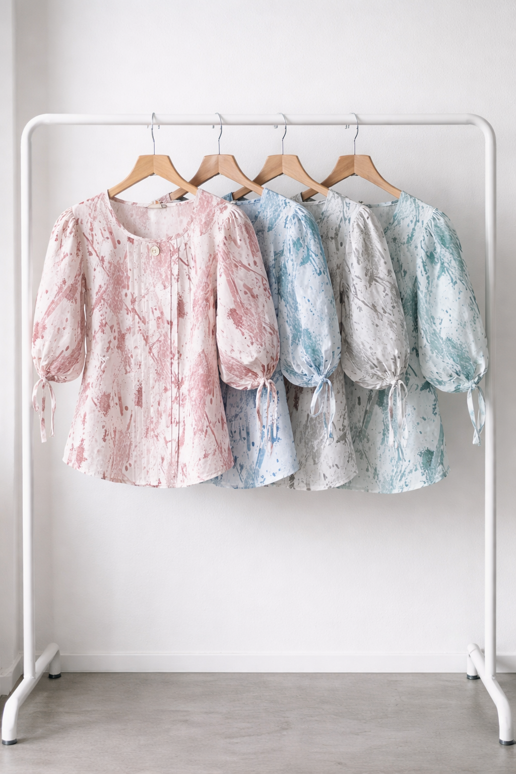 Women's Floral Print Cotton Puff Sleeve Top | Tie-Cuff Casual Top| Miss Kapachi
