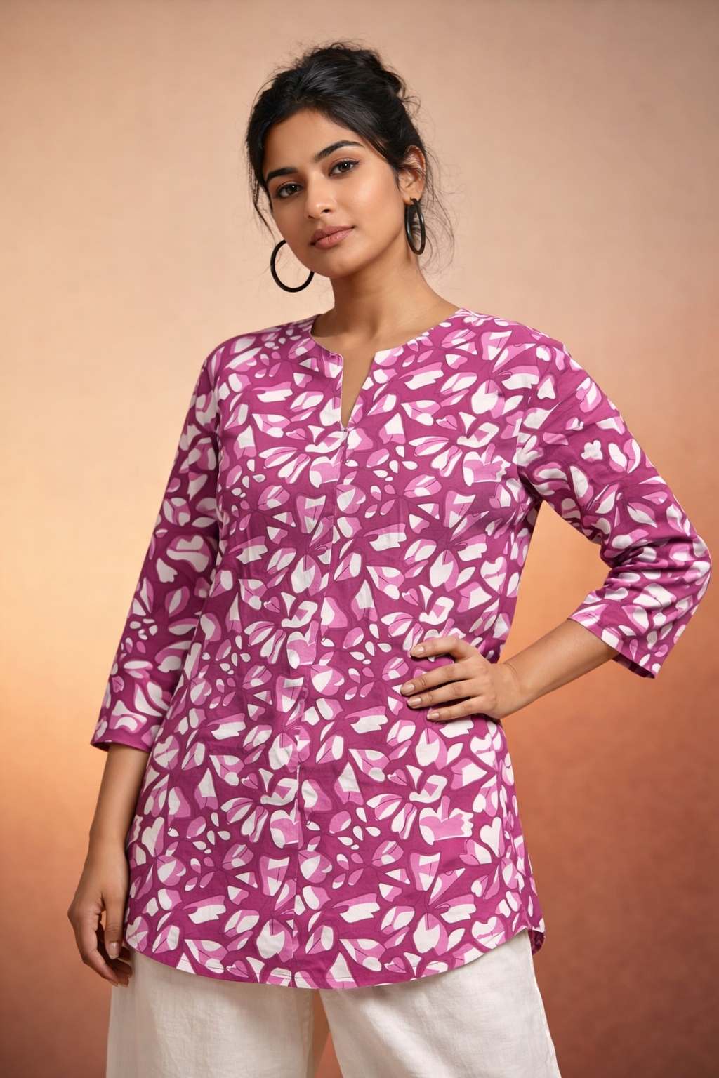 Printed Cotton Tunic Top for Women | Miss Kapachi