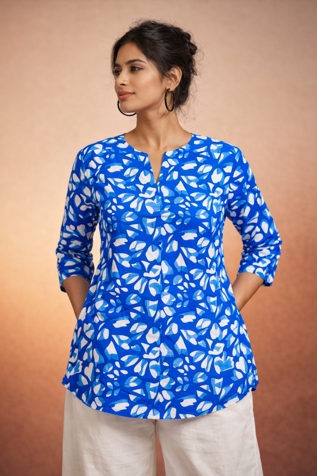 Printed Cotton Tunic Top for Women | Miss Kapachi