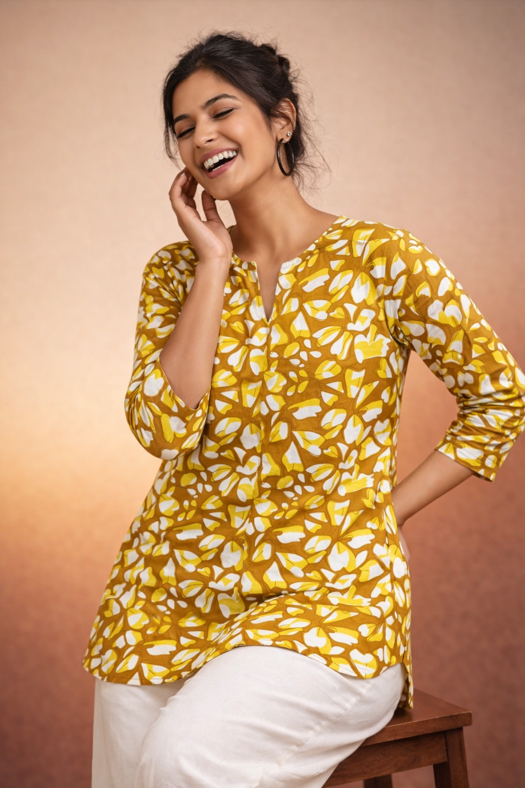 Printed Cotton Tunic Top for Women | Miss Kapachi