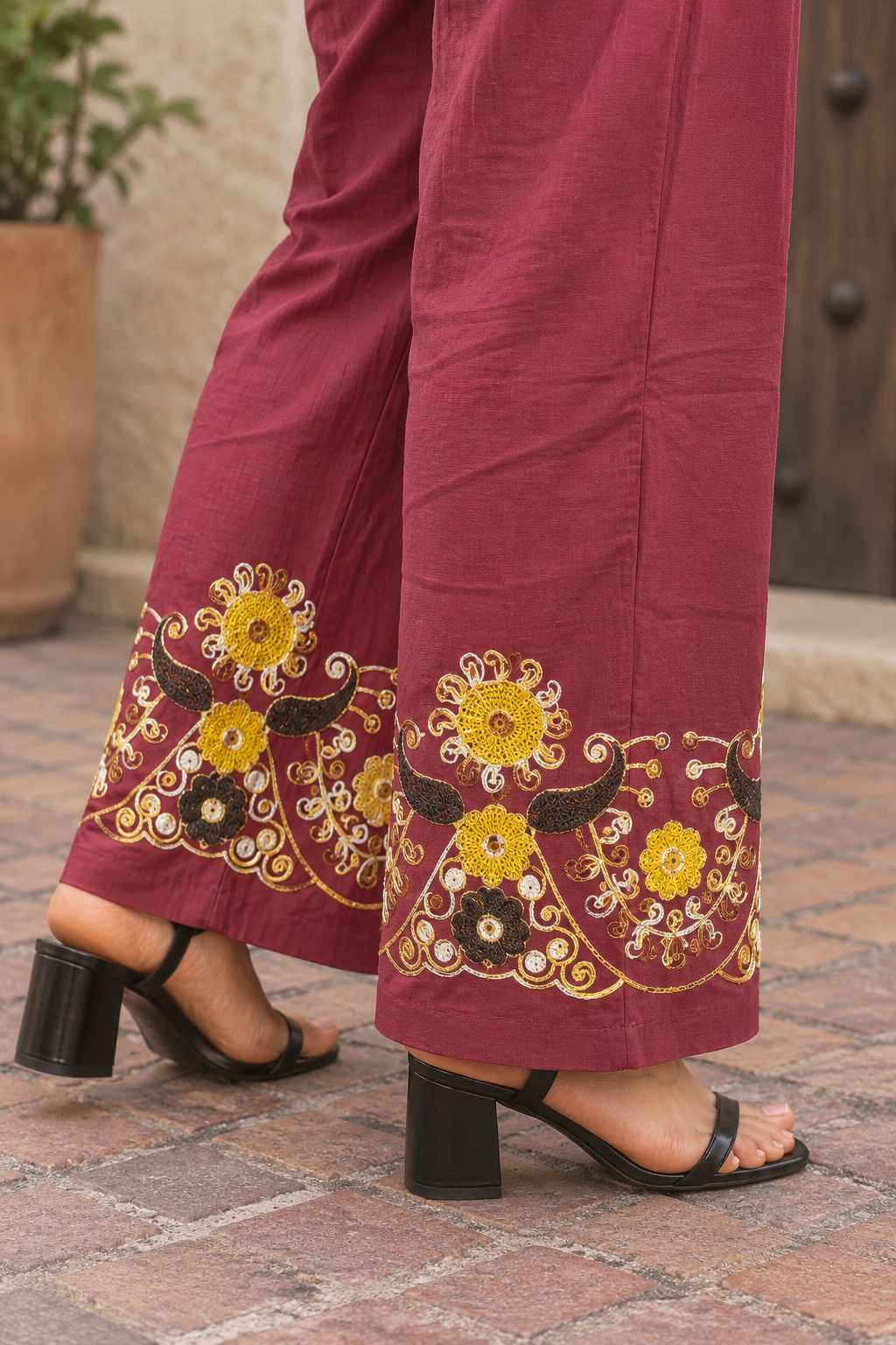 Women's Embroidered Kurti & Palazzo Co-ord Set | Miss Kapachi