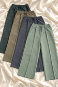 Front-Crease Wide-Leg Trousers with Drawstring Waist | Miss Kapachi