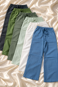 Wide-Leg Palazzo Pants with Elastic Drawstring Waist | Miss Kapachi