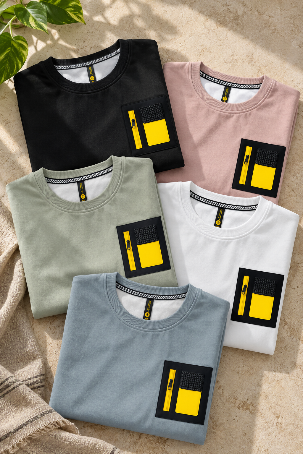 Crew Neck Sweatshirt with Contrast Chest Patch | Lemon8 Men's