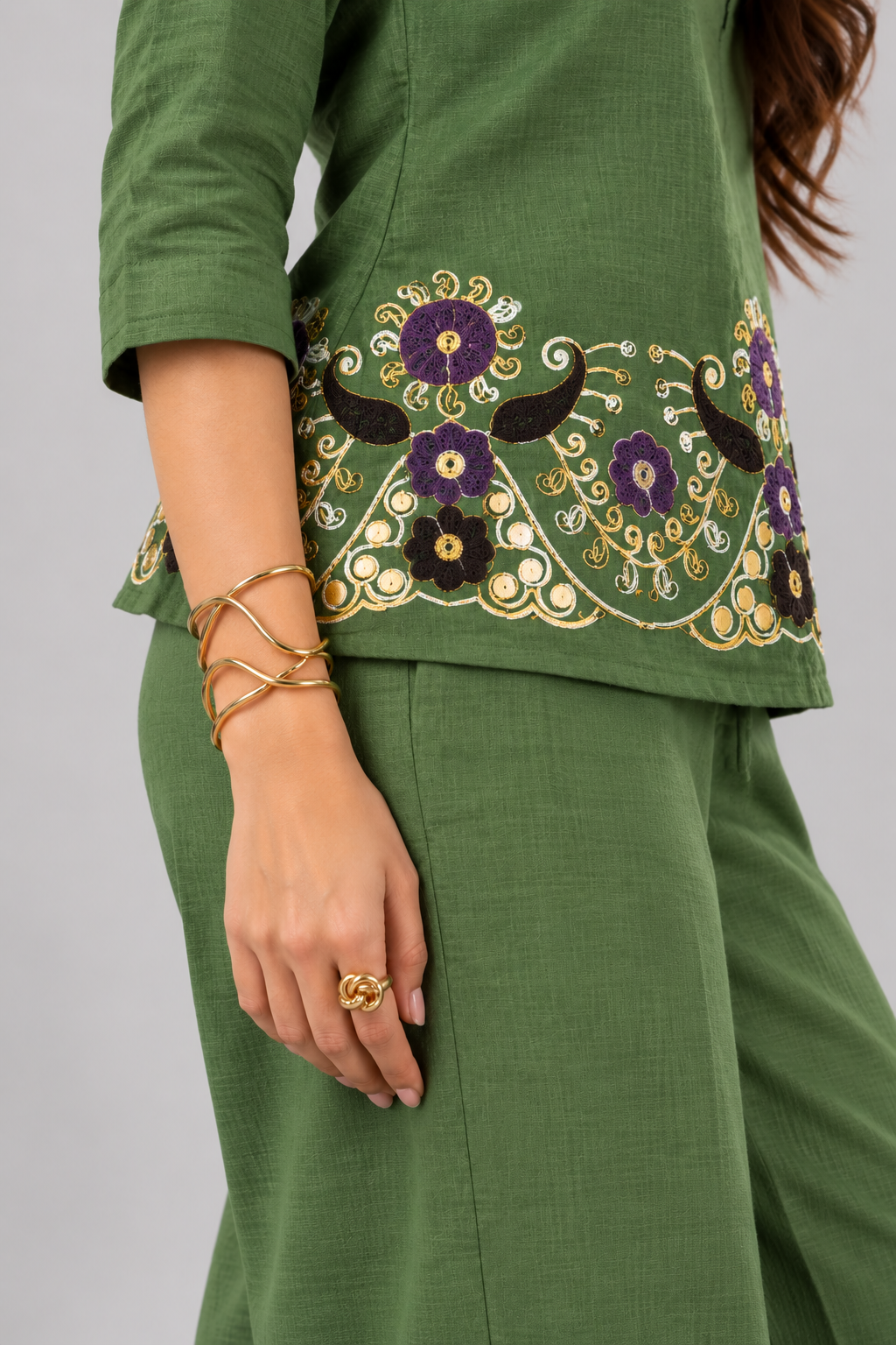 Women's Embroidered Kurti & Palazzo Co-ord Set | Miss Kapachi