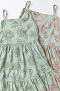Women's Floral Print Strappy Tiered Maxi Dress | Miss Kapachi