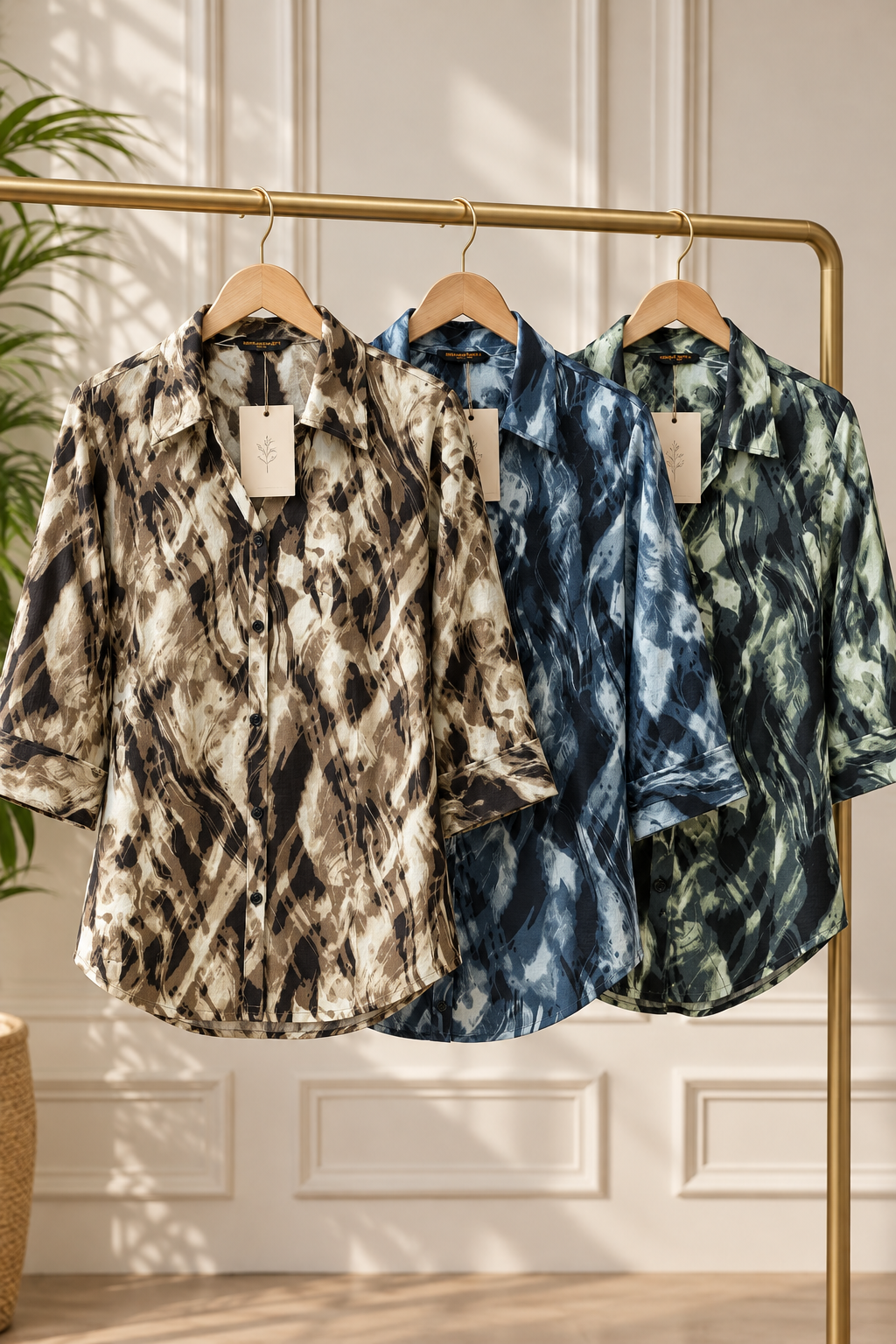 Abstract Print Collared Button-Down Shirt | Miss Kapachi