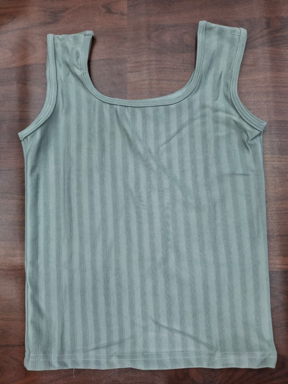 Ribbed Tank Top Sage Wide-Rib Square-Neck Tank | Miss Kapachi