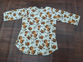 Vintage Rose Floral Print Top | Round Neck 3/4 Sleeve Women's Top | Casual Ethnic Fusion Everyday Wear | Miss Kapachi