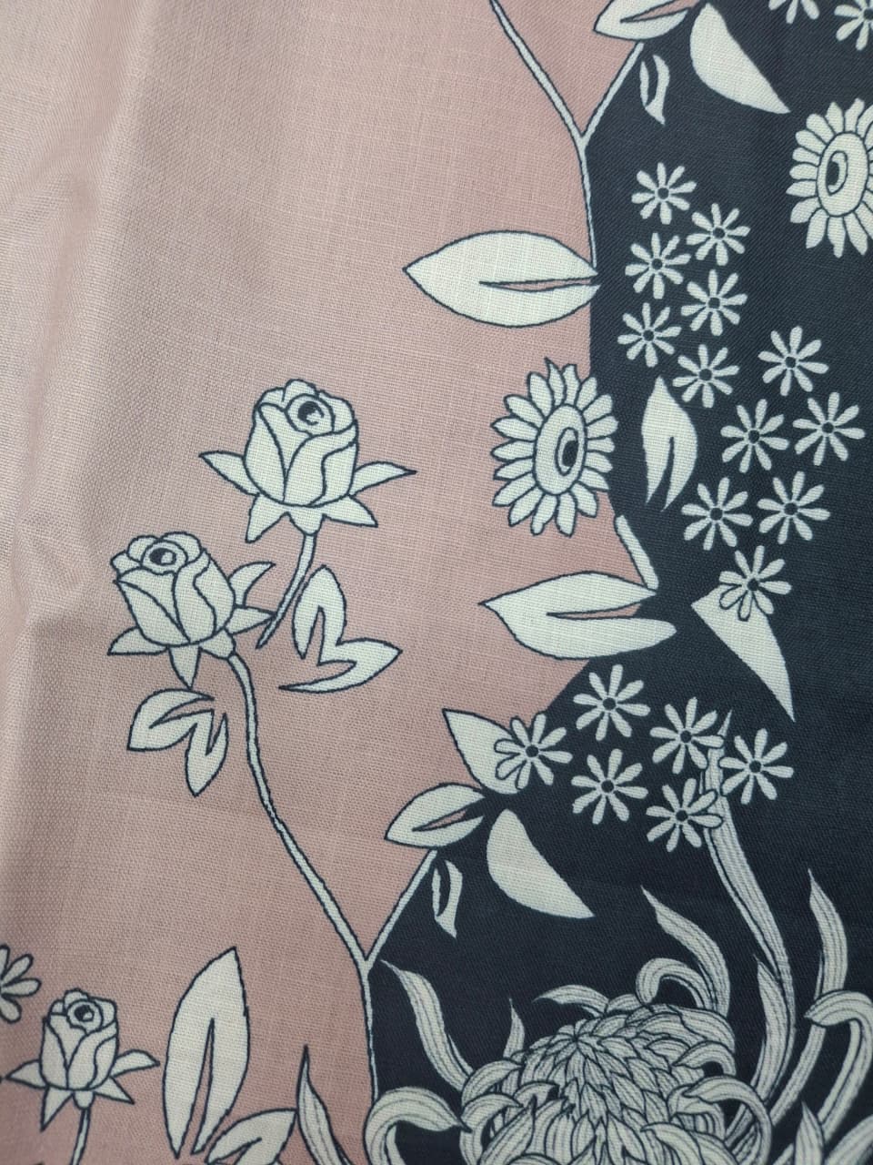 Blush Pink & Black Chrysanthemum Butterfly Print Ethnic Co-ord Set | Miss Kapachi