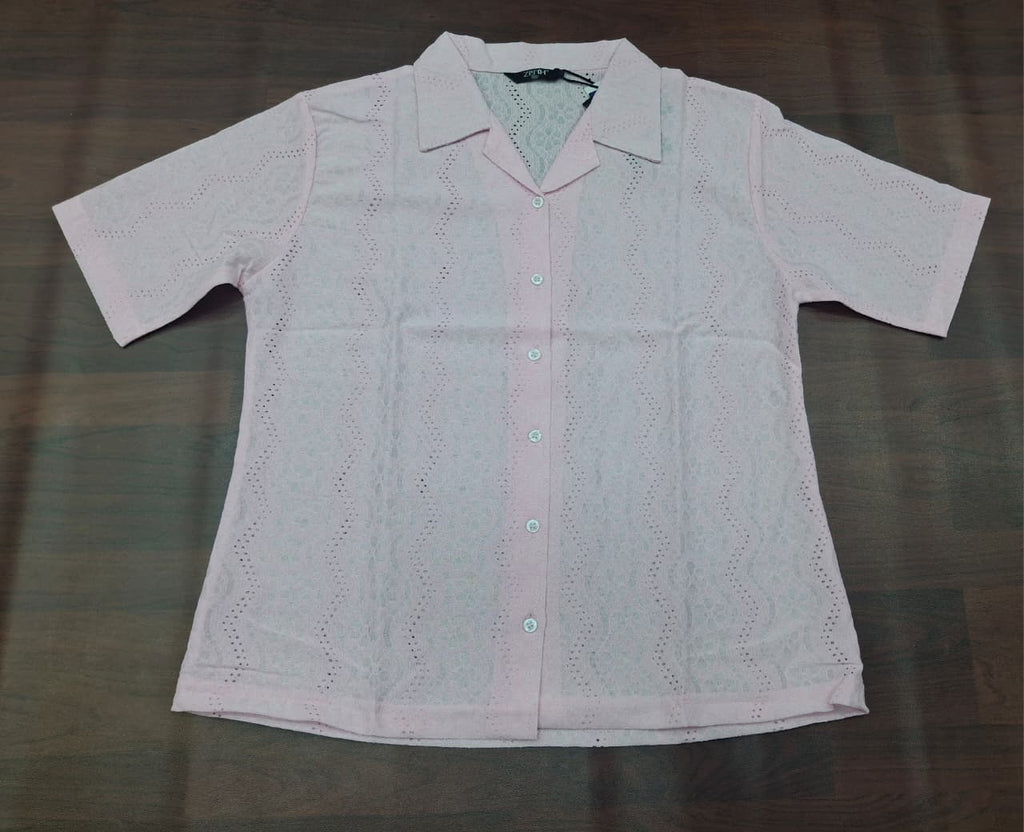 Floral Lace Button-Down Shirt Sleeve Shirt | Zero+1