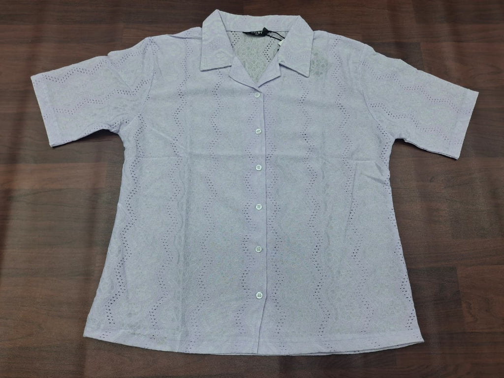 Floral Lace Button-Down Shirt Sleeve Shirt | Zero+1