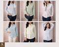 Soft Melange Shirt | Full-Sleeve Women's Casual Formal Button-Down Shirt | Miss Kapachi