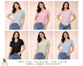 Rummy Lycra Knit V-Neck Stripe Texture Tee | Everyday Casual T-Shirt | Zero+1