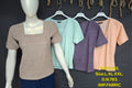 Crinkle Texture Square Neck Top | Zero+1