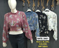 Floral Print Smocked Crop Top – Full Sleeve | IMP Fabric | Miss Kapachi