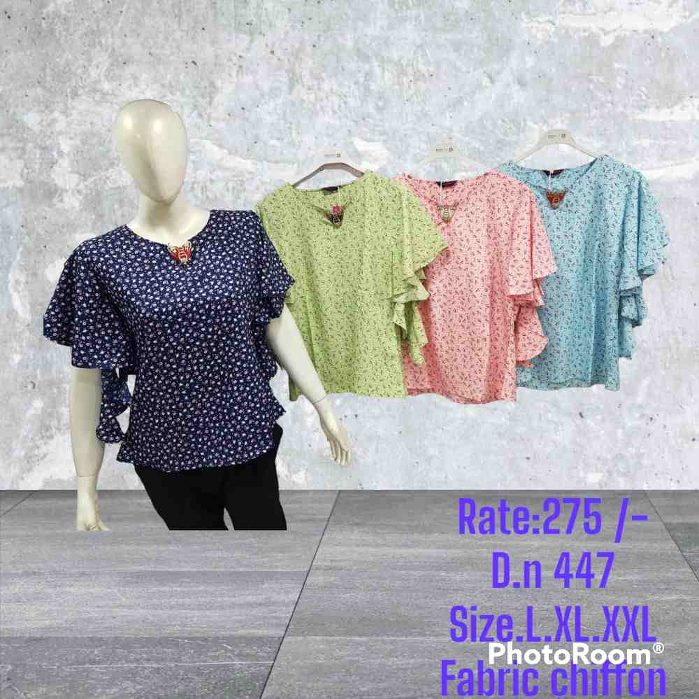 Chiffon Floral Print Ruffle Sleeve Top Women | Miss Kapachi
