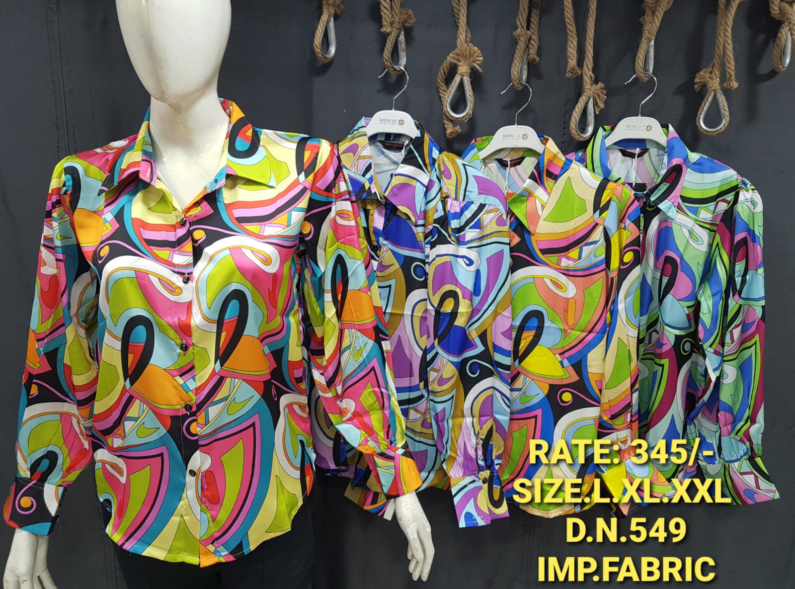 Multicolour Paisley Print Shirt for Women | Imported Fabric | Miss Kapachi