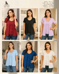 Lycra Mock Layer Top for Women | Eagle Knits Fabric | D.N. 880-MS | Zero+1