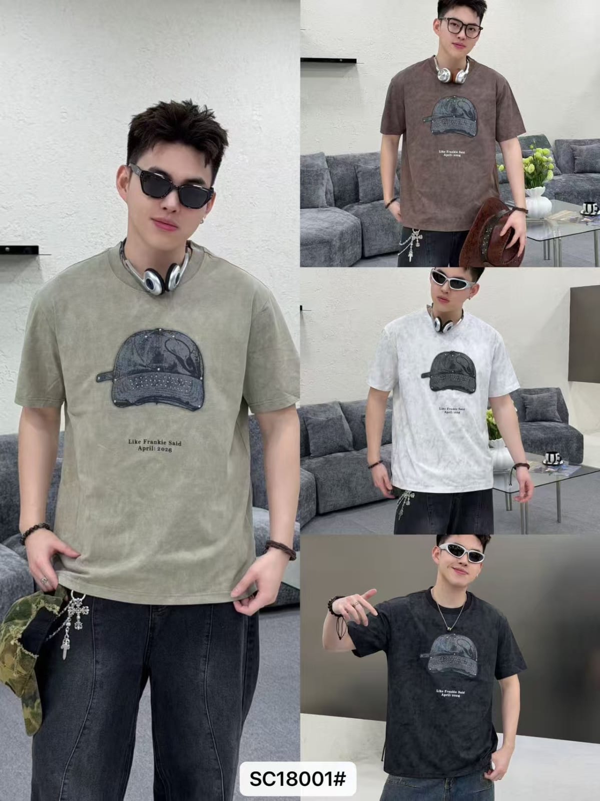 18001 Men's Oversized Graphic Print T-Shirt – Like Frankie Said