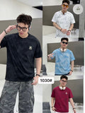 1030 Men's Oversized Marble-Wash T-Shirt – Moose Knuckles Logo | 4 Colours