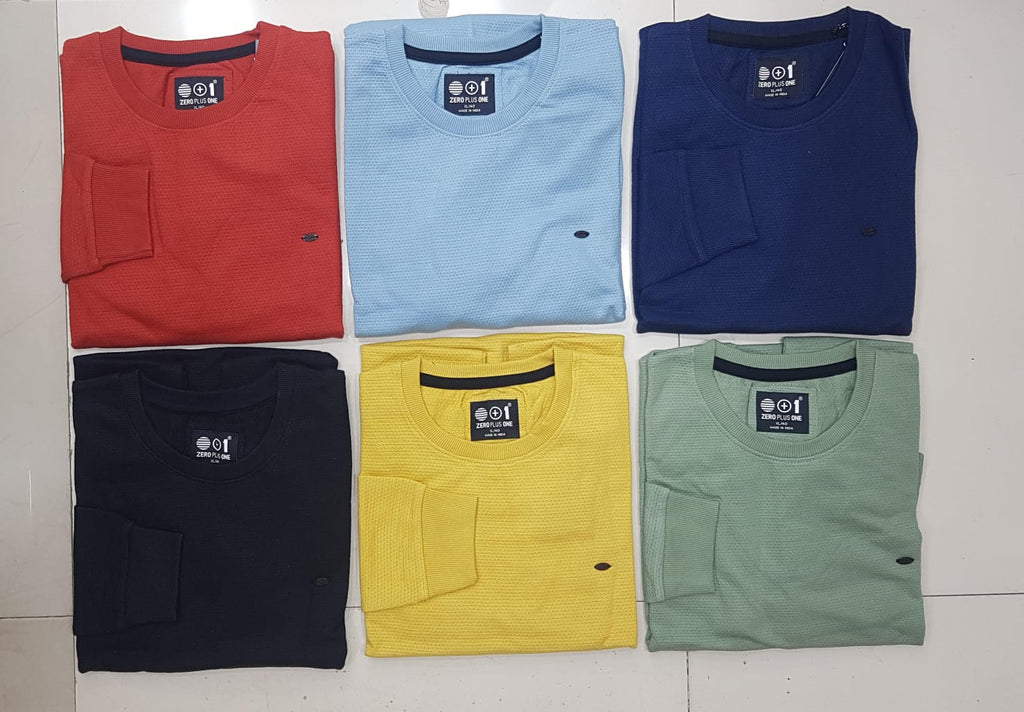 Men's Full Sleeve Sweatshirt Casual Wear | Imported Knitted Fabric | Zero+1