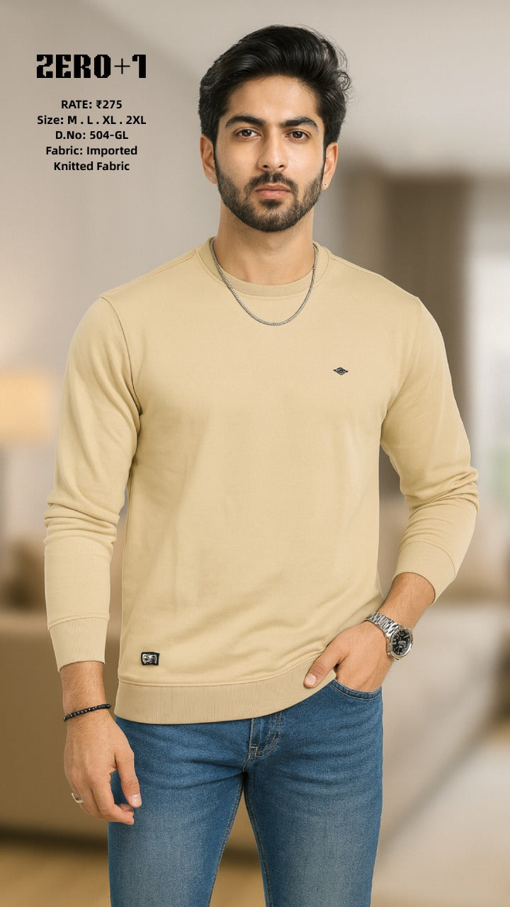 Men's Full Sleeve Sweatshirt | Imported Knitted Fabric | Zero+1