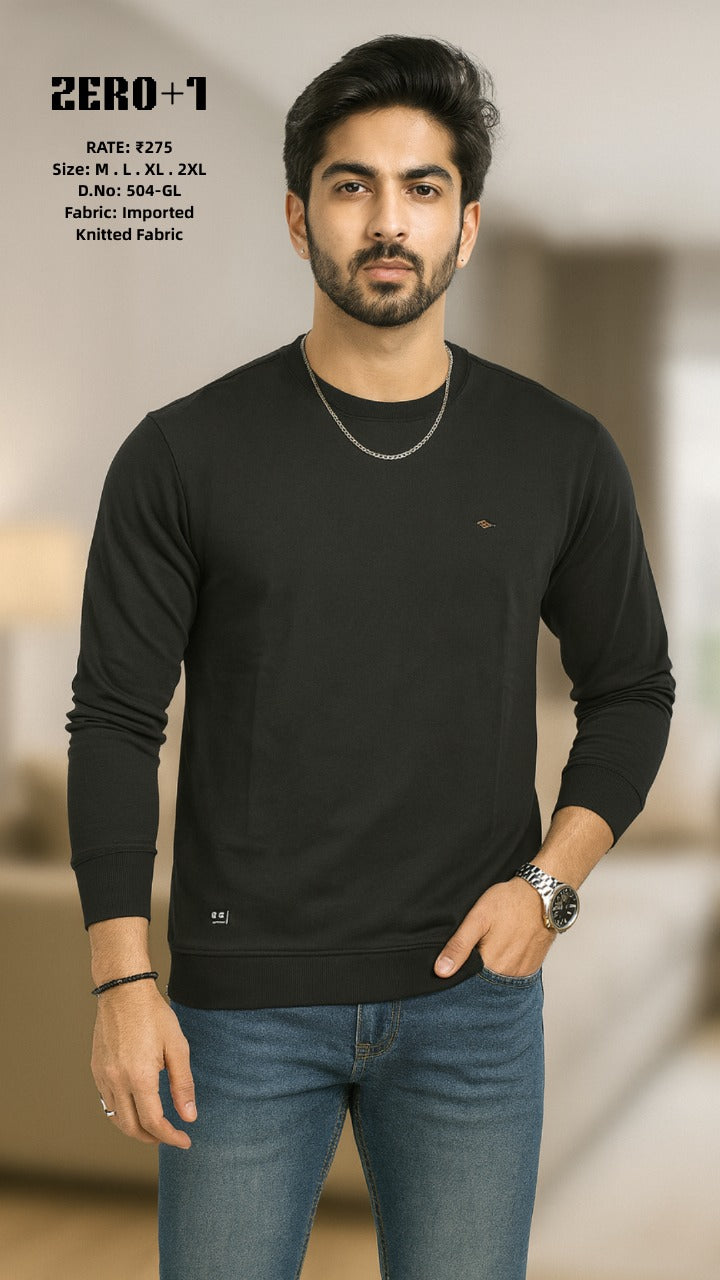 Men's Full Sleeve Sweatshirt | Imported Knitted Fabric | Zero+1
