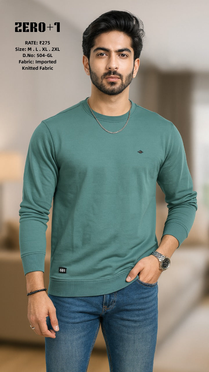 Men's Full Sleeve Sweatshirt | Imported Knitted Fabric | Zero+1