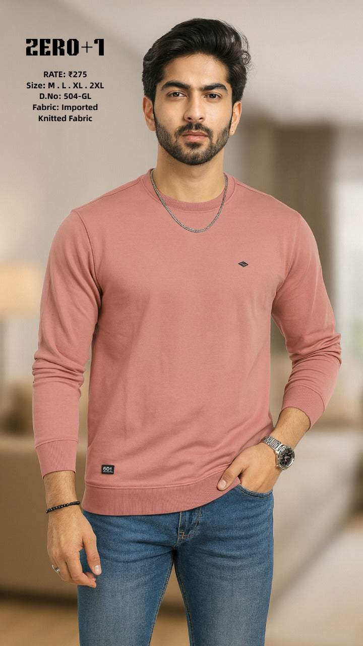 Men's Full Sleeve Sweatshirt | Imported Knitted Fabric | Zero+1