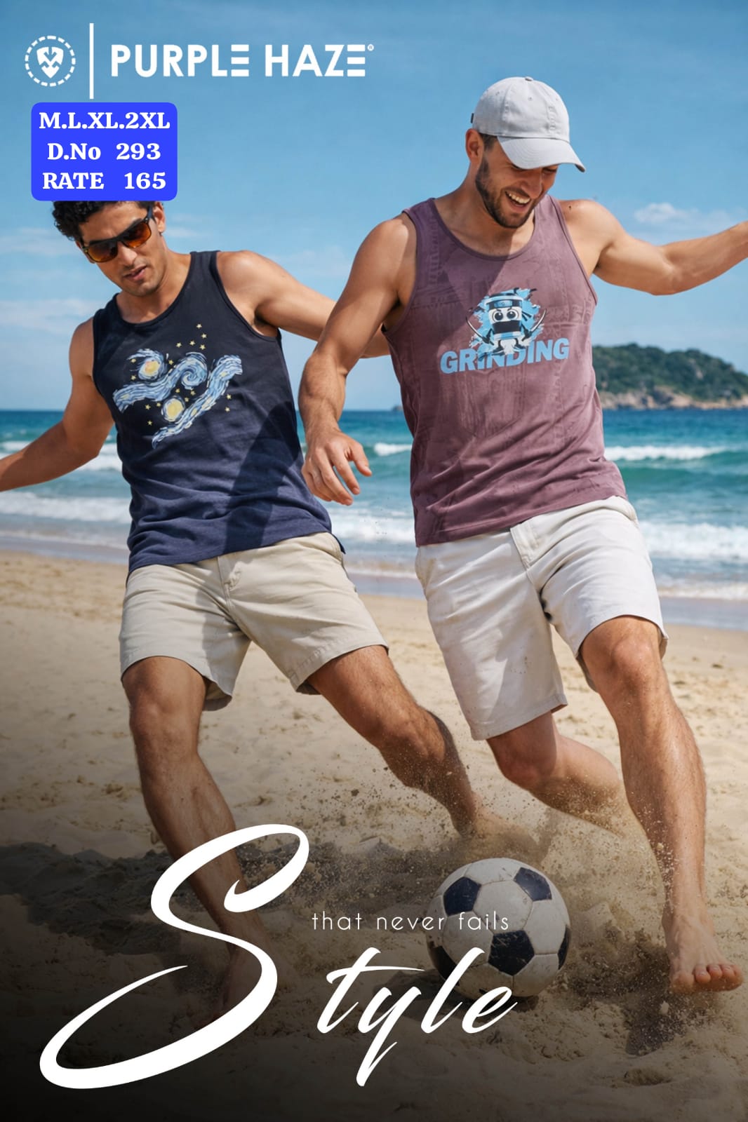 Men's Graphic Printed Sando Vest | Single Jersey Sleeveless Tank Top | D.No 293-PH