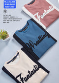 Men's Brooklyn Knit 3D Puff Script Rib Neck Full Sleeve T-Shirt | Purple Haze