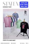 Men's COD Knit Oversized Drop Shoulder T-Shirt | Street Style | 7 Colours | Purple Haze