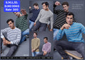 Men's Towel Knit Drop Shoulder Striped Full Sleeve T-Shirt | 8 Colours | Purple Haze