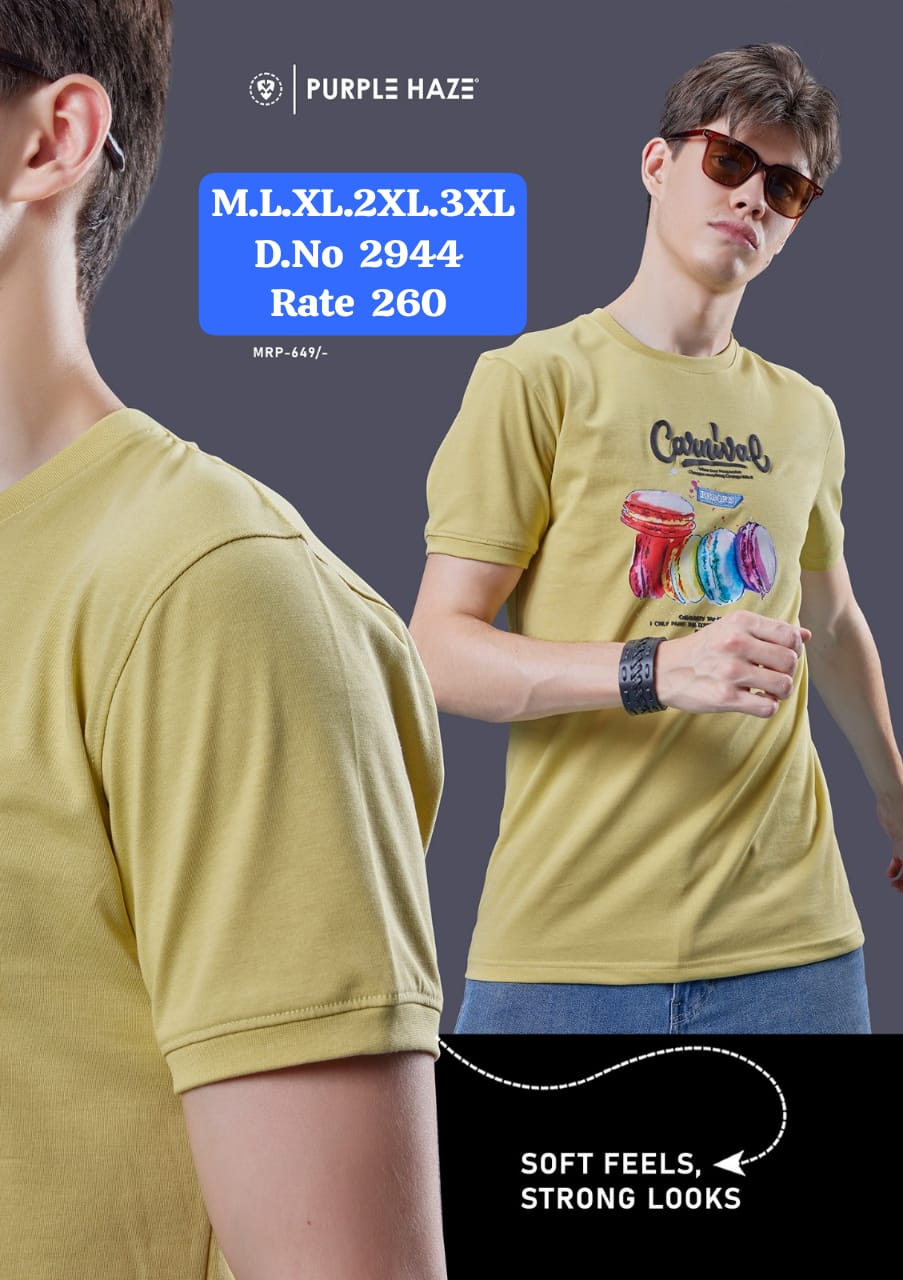 Men's Carnival Graphic Print Cotton T-Shirt | Soft Feels Strong Looks  | Purple Haze
