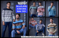 Men's Jacquard Vertical Autostripes Round Neck Full Sleeve T-Shirt | D.No.WL-384
