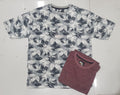 Men's All-Over Print T-Shirt | Leaf & Floral Texture | Oversized Fit | Purple Haze