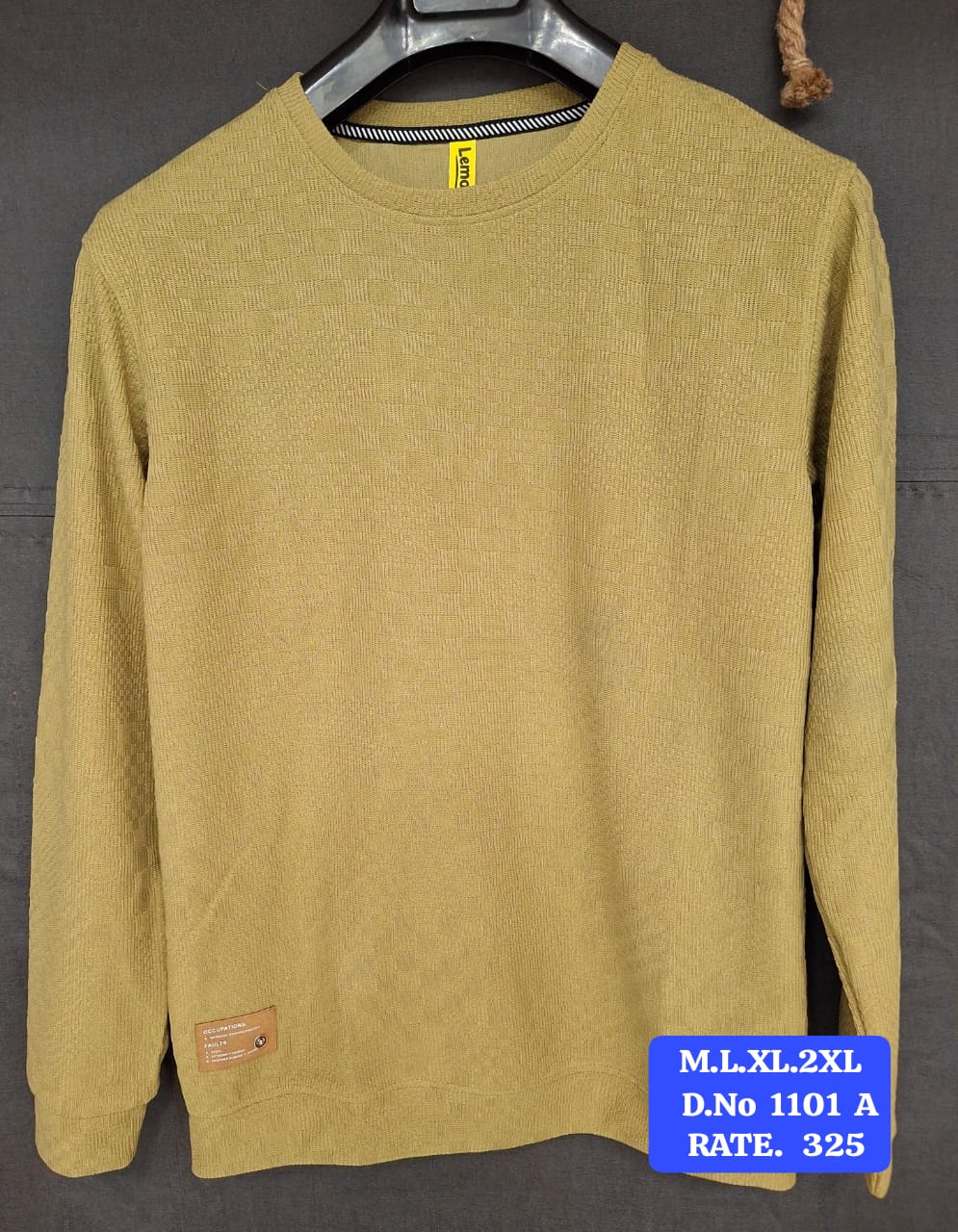 Men's Olive Ribbed Full Sleeve Sweatshirt | Casual Winter Top | Lemon8