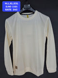 Men's Cream Textured Full Sleeve Sweatshirt | Everyday Casual Top |  Lemon8