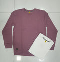 Men's Ribbed Full Sleeve Sweatshirt | Mauve & White | Casual Winter Top  | Lemon8