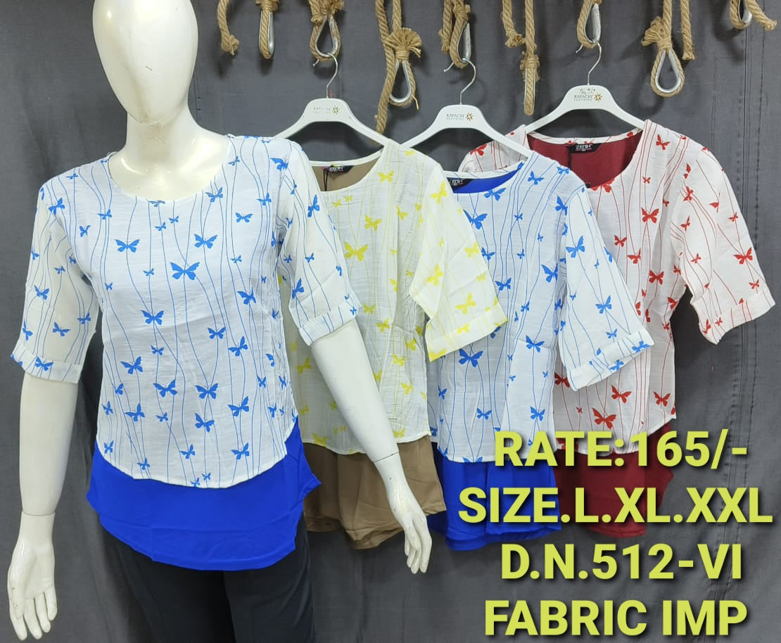 Butterfly Print Women's Top – Imported Fabric | Zero+1