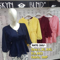 Chiffon Pleated Peplum Top | Brooch Detail | D.N. 683 | Zero+1