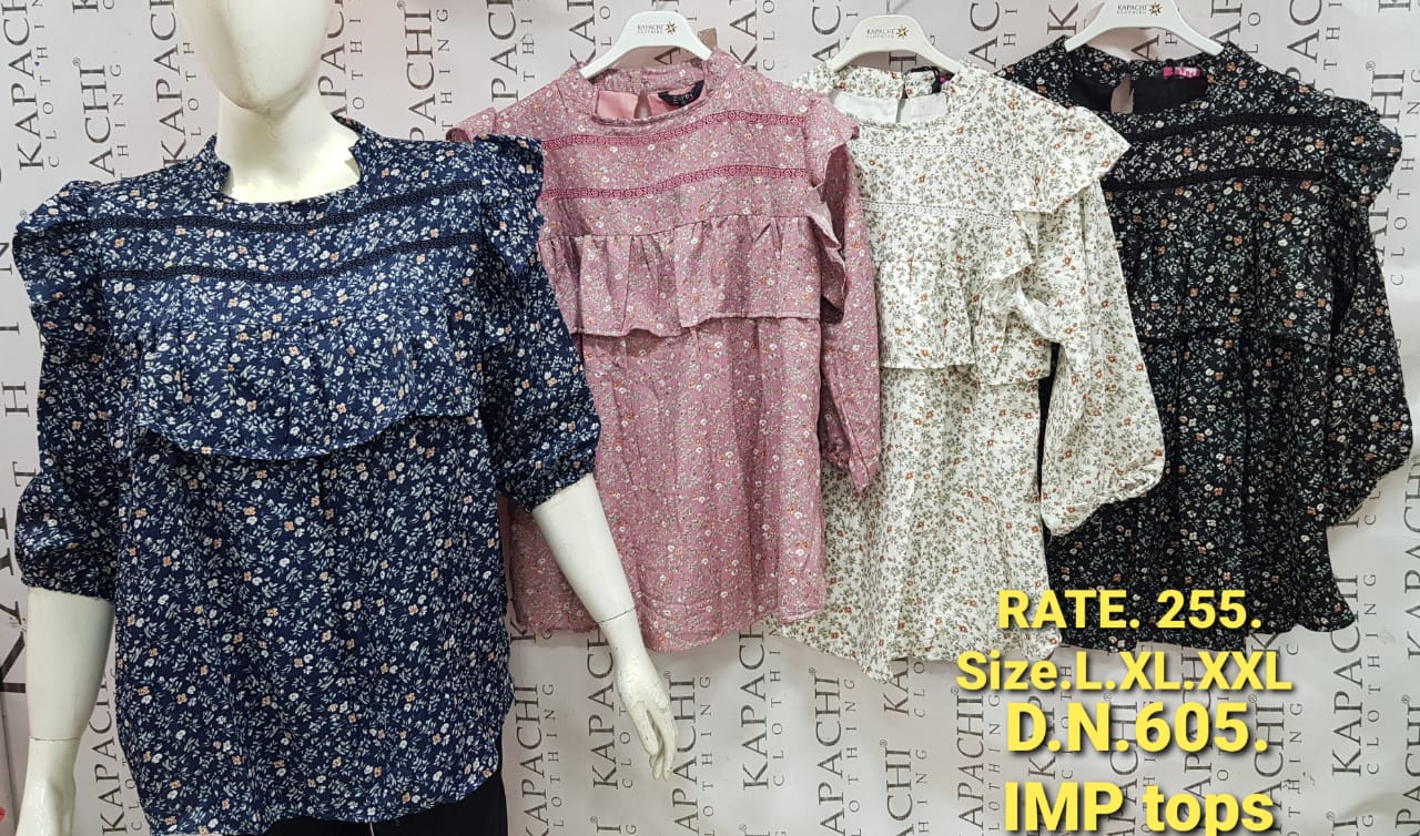 Floral Print Ruffle Top | Puff & Full Sleeves | D.N. 650 | Zero+1